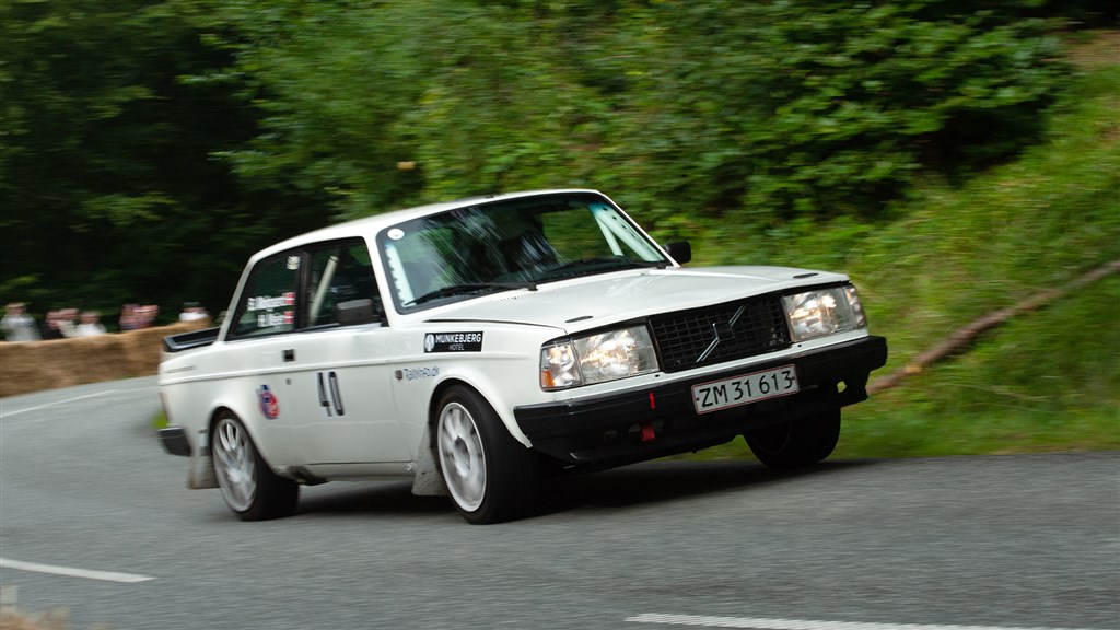 Heino Mejer på toppen af Munkebjerg i Munkebjerg Hillclimb 2023 (arkivfoto).
(Foto: rallypics.dk / Viggo Johansen)